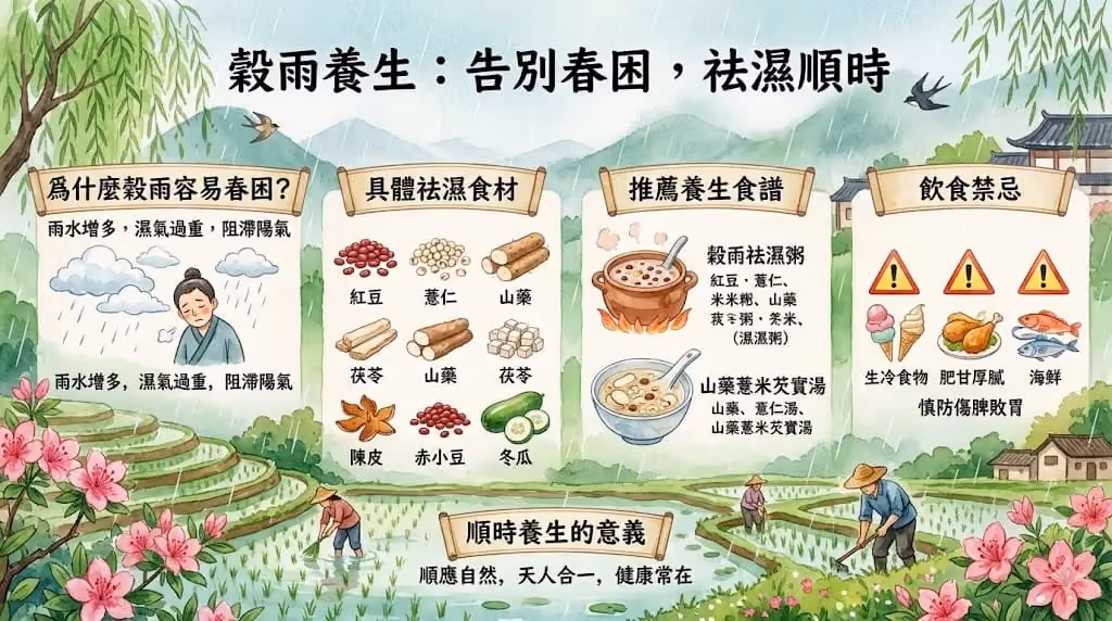 穀雨食療智慧:吃出清爽,告別「春睏」|中醫教你健脾祛濕,擺脫疲勞無力