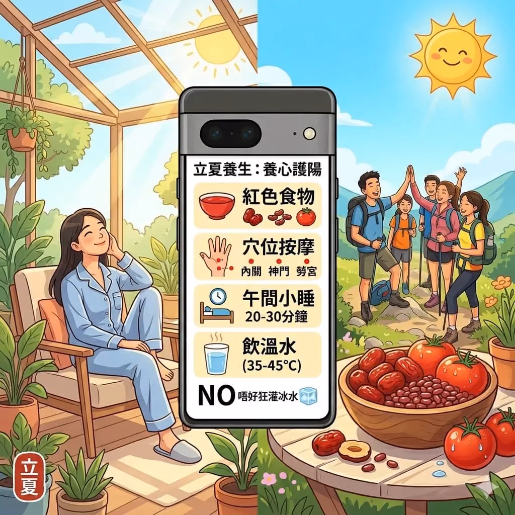 立夏養生核心:養心護陽,迎接盛夏|中醫教你飲食、穴位、午睡全方位調養