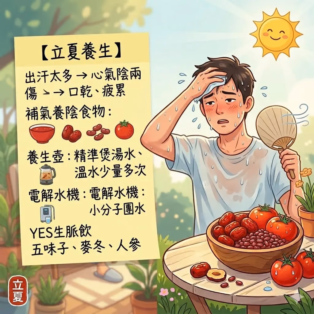 立夏後陽氣外洩,慎防「氣陰兩傷」——科學補水養陰,夏天這樣喝最養生