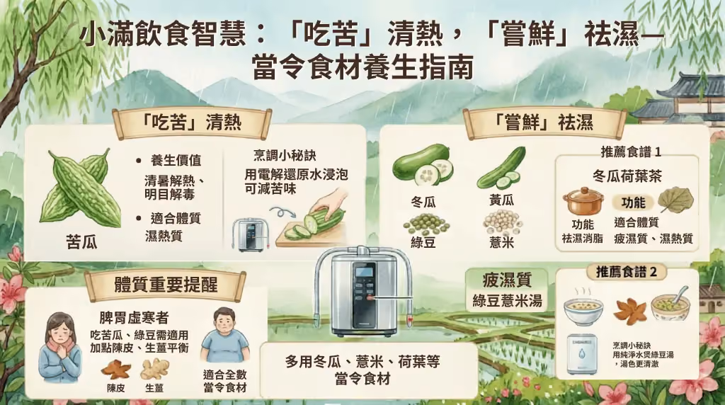 小滿飲食智慧:「吃苦」清熱,「嘗鮮」祛濕——當令食材養生指南
