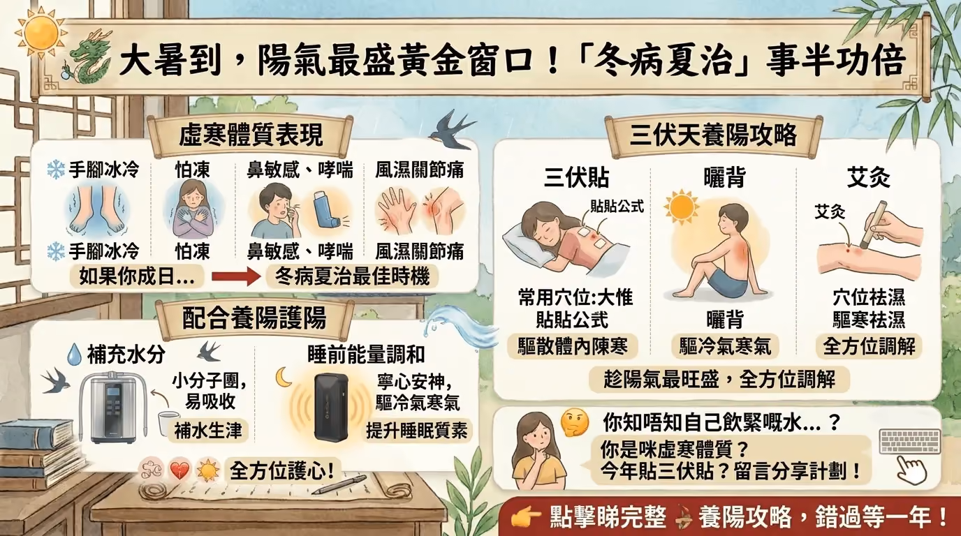 大暑「冬病夏治」正當時——三伏貼、曬背、艾灸，錯過等一年！